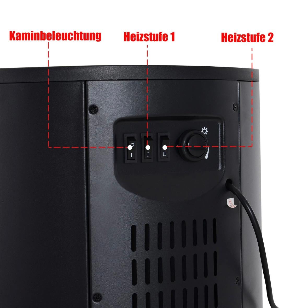 LED Elektrokamin Wandkamin Standkamin Kaminofen mit Flammeneffekt