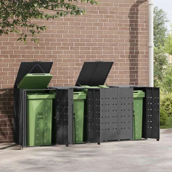 Mülltonnenbox 4x Mülltonnen Tonnen Müllboxen Tonnenbox