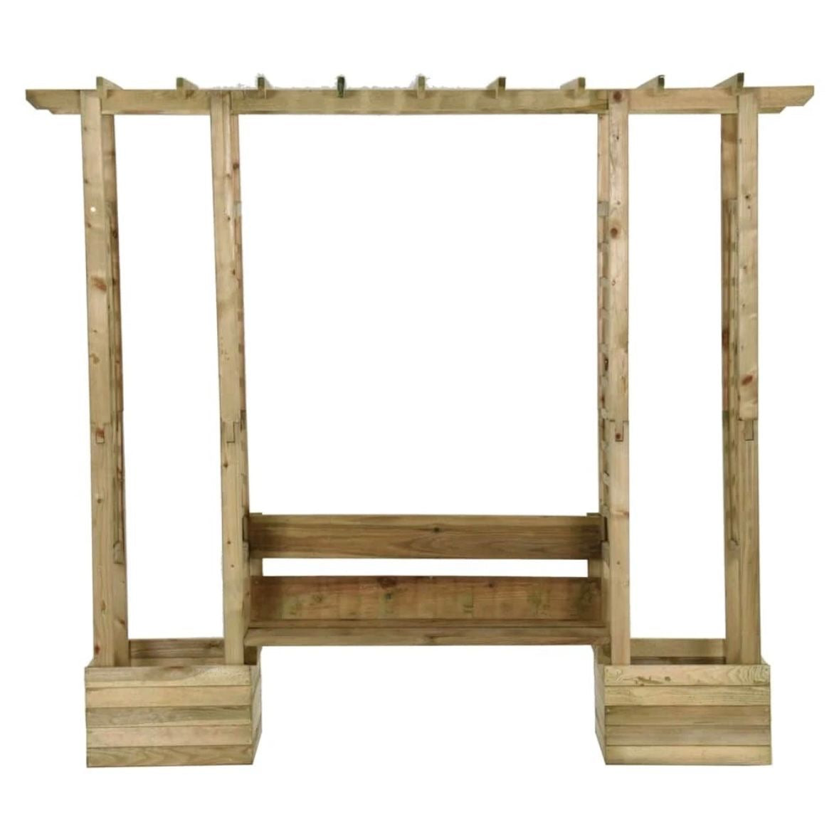 Pergola mit Bank Pflanzkübel Imprägniert
