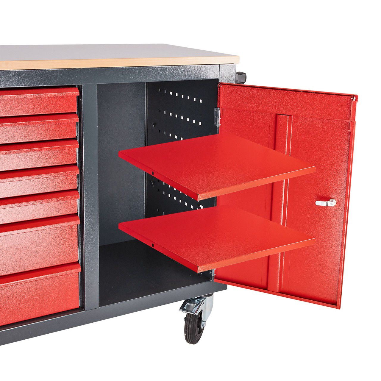 Mobile Werkbank 180cm Werktisch mit Schubladen Werkstatt