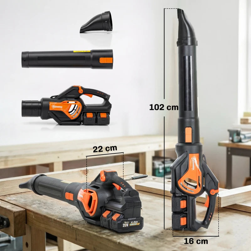 Akku-Laubsauger 20V Kabellos Laubbläser Gartenpflege