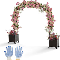 Rosenbogen Blumenkasten Metall Spalier Rollen Rankbogen Torbogen