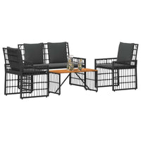 4tlg Gartenmöbel Set Rattan Lounge Sitzgruppe Garten Terrasse