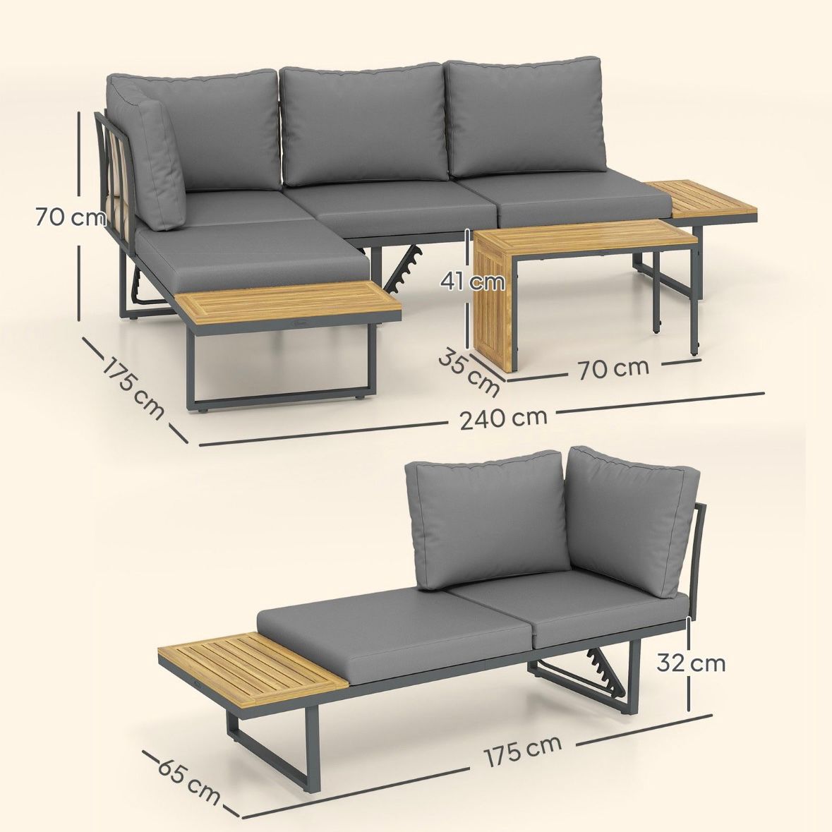 Gartenmöbel Set 6 Personen Gartenlounge Eckbank Möbel