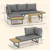 Gartenmöbel Set 6 Personen Gartenlounge Eckbank Möbel
