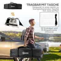 Tunnelzelt Campingzelt für 5 Personen Garten Zelt Campen Outdoor
