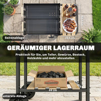 Holzkohlegrill Grillwagen Höhenverstellbar Grill