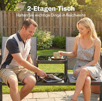 Gartenbank Sitzbank Glastisch Gartentisch Gartenmöbel