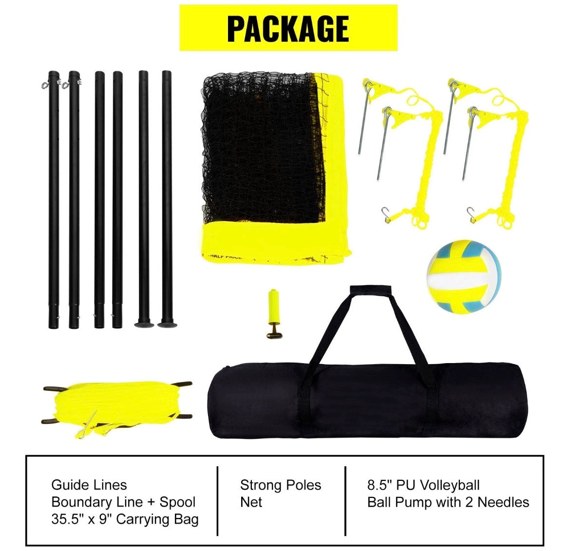 Volleyballset Netz Tragbar Volleyballnetz Outdoor