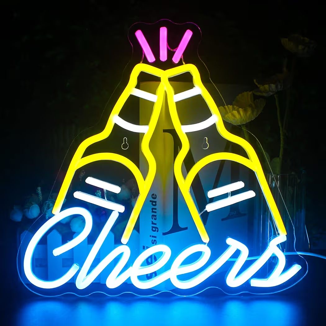 LED Neon Schild Cheers Bier Neonlicht USB Zimmer