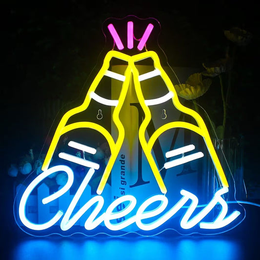 LED Neon Schild Cheers Bier Neonlicht USB Zimmer