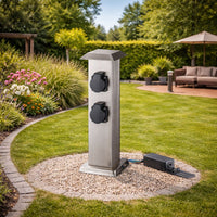 Gartensteckdosensäule Steckdosensäule Gartensteckdosen 4 Steckdosen