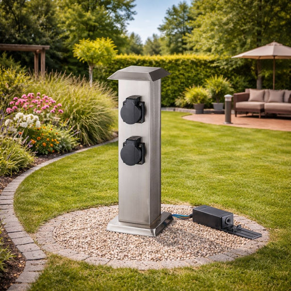 Gartensteckdosensäule Steckdosensäule Gartensteckdosen 4 Steckdosen