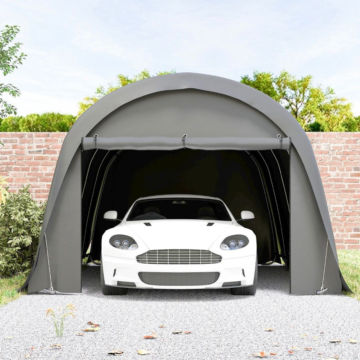 Carport Zeltgarage 3x6m Wasserdichtes Lagerzelt Seitenwänden Zelt