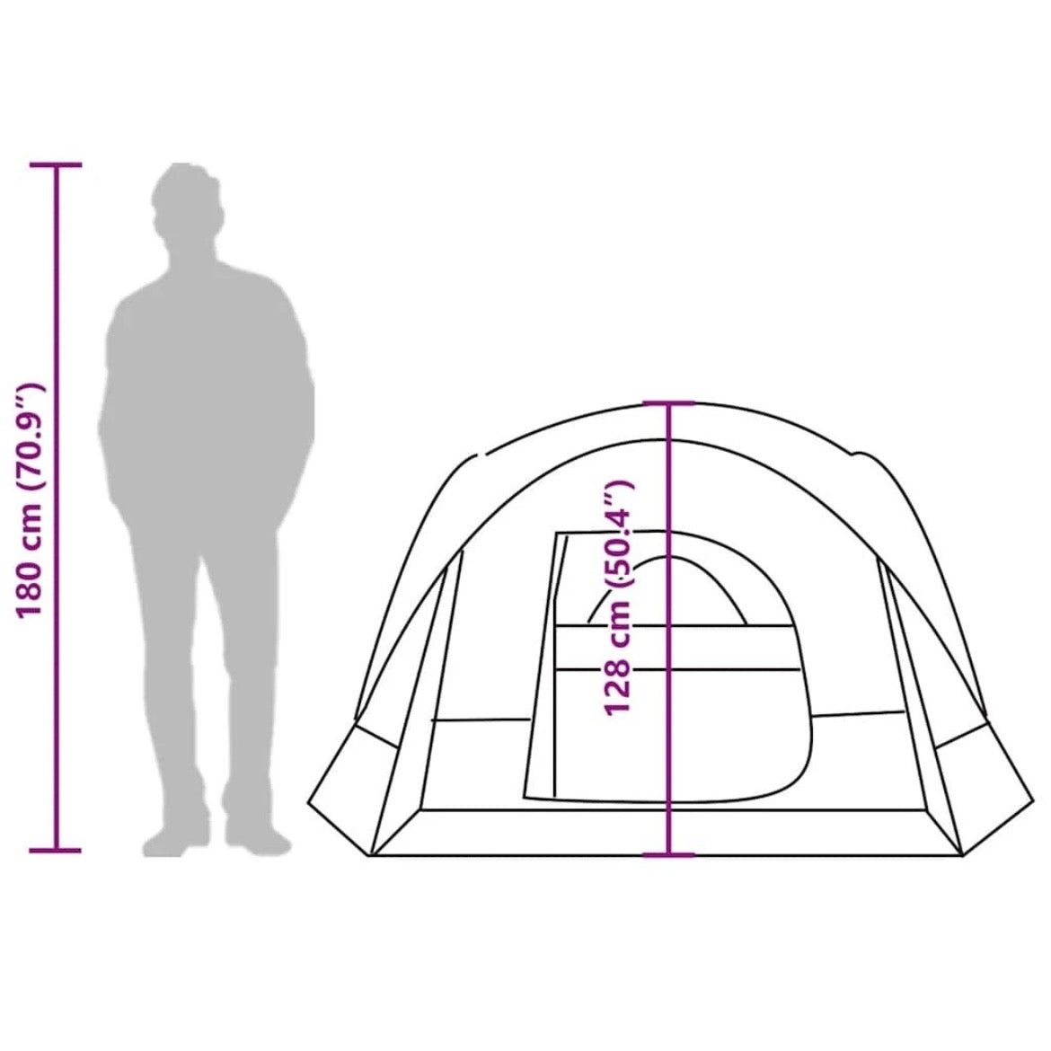 Campingzelt Kuppelzelt Familienzelt Outdoor Wasserdicht Festivalzelt 4 Personen
