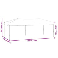 3x6m Partyzelt Faltbar Seitenwänden Festzelt Pavillon Gartenpavillon