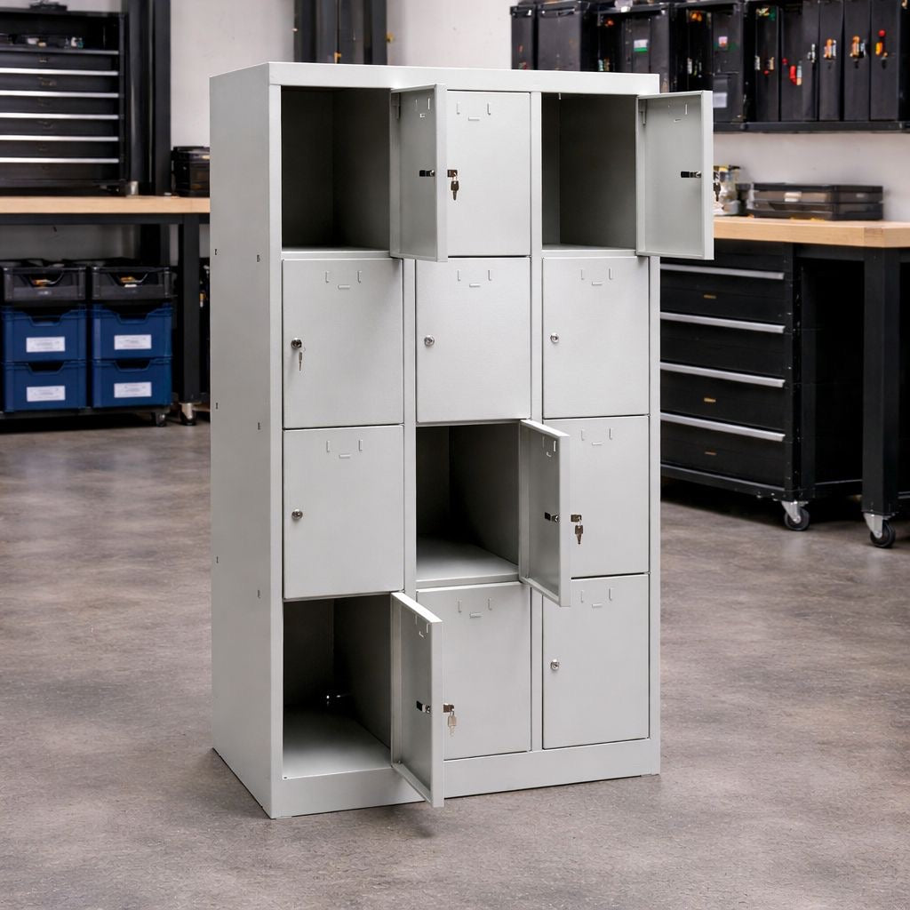 Schließfachschrank 12 Fächer Spind Schrank Schließfach Regal