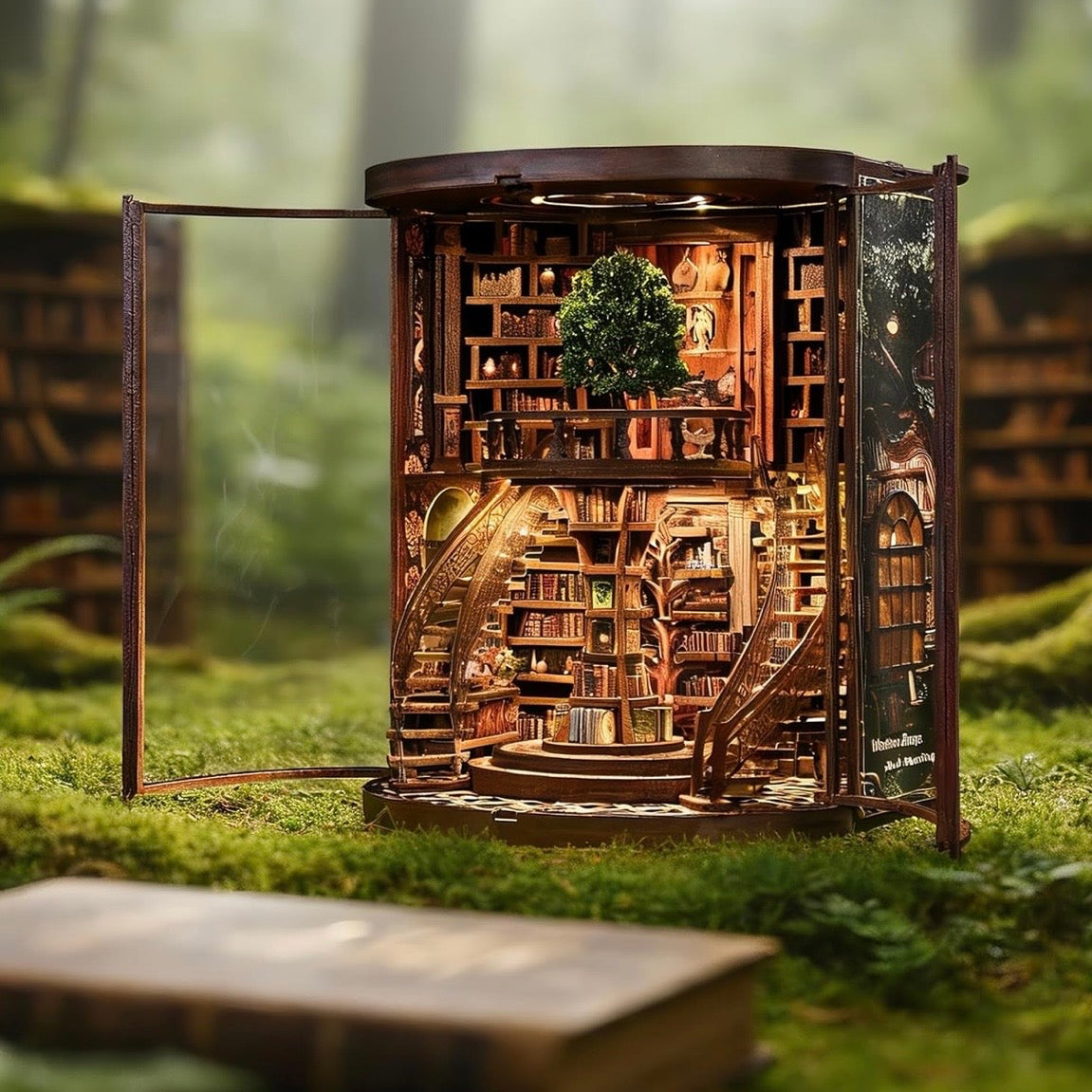 DIY Book Nook Miniatur Bibliothek LED Beleuchtung Dekoration