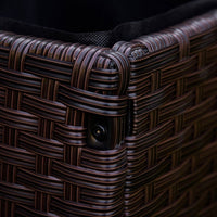 Poly Rattan Hochbeet Rollen Pflanzkasten Blumenbeet Beet