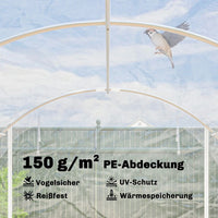 Gewächshaus ca. 4x3x2m Foliengewächshaus Reißverschlusstür Garten