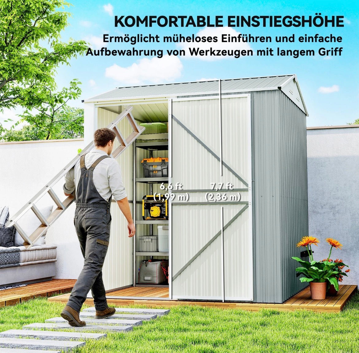 Metall Gerätehaus Geräteschuppen
Gartenhaus Gartenschuppen