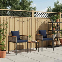 3tlg Gartenmöbel Set Poly Rattan Balkonmöbel Lounge Möbel