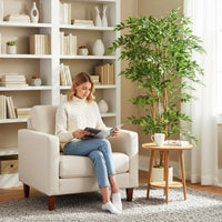Künstlicher Banyanbaum 180cm Kunstpflanze Massivholzstamm Topf