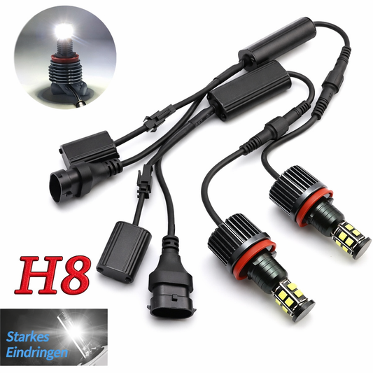 2×120W LED Angel Eyes H8 für BMW E60 E90 E70 E82 E91 E93
