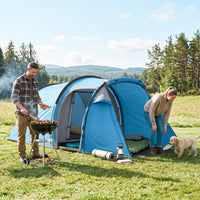 Tunnelzelt 2-3 Personen Campingzelt 426x206x154cm Wasserdicht