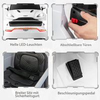 12V Elektro Kinderauto Kinderfahrzeug LED Elektrisches Fahrzeug
