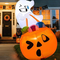 Aufblasbare Halloween Geisterdeko Süßigkeiten-Tasche Deko Geist