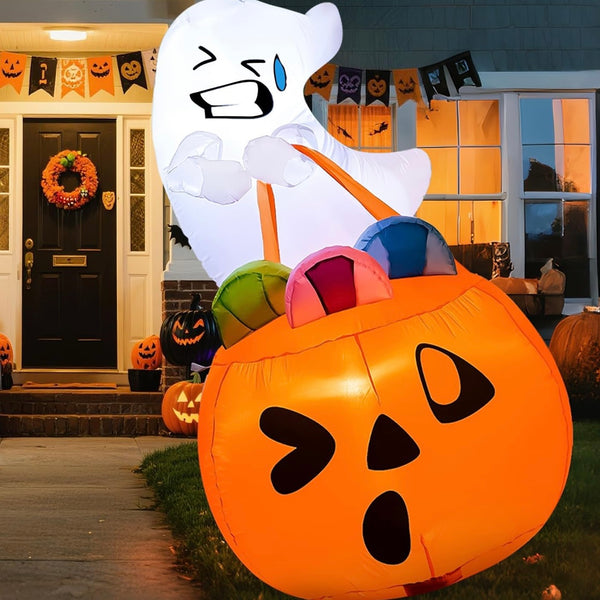 Aufblasbare Halloween Geisterdeko Süßigkeiten-Tasche Deko Geist