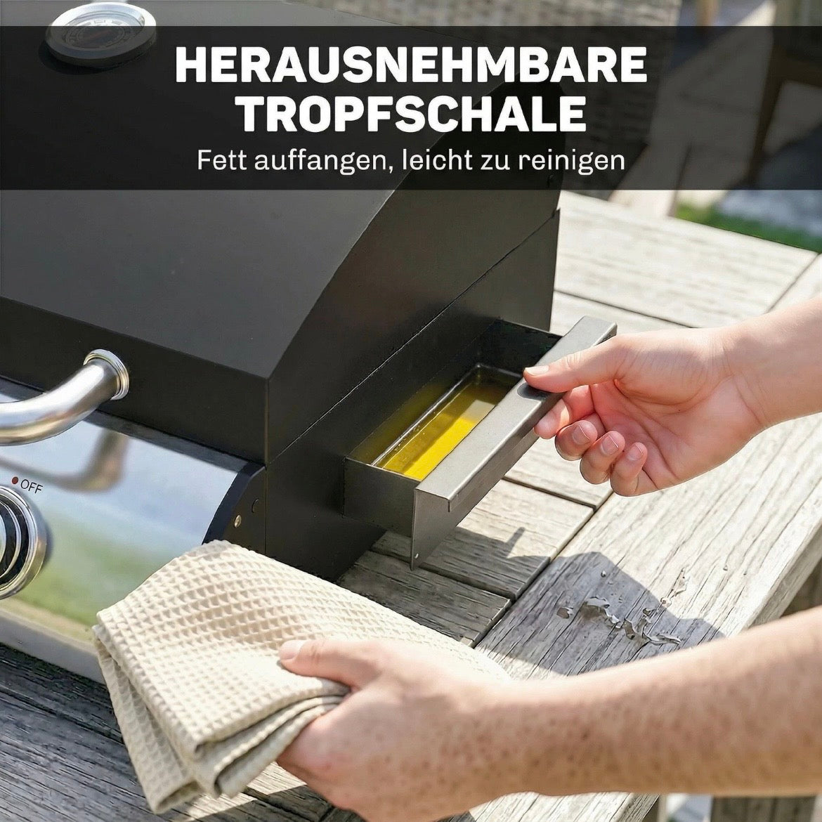 Gasgrill Tragbar Tischgrill Seitentisch Bratenplatte