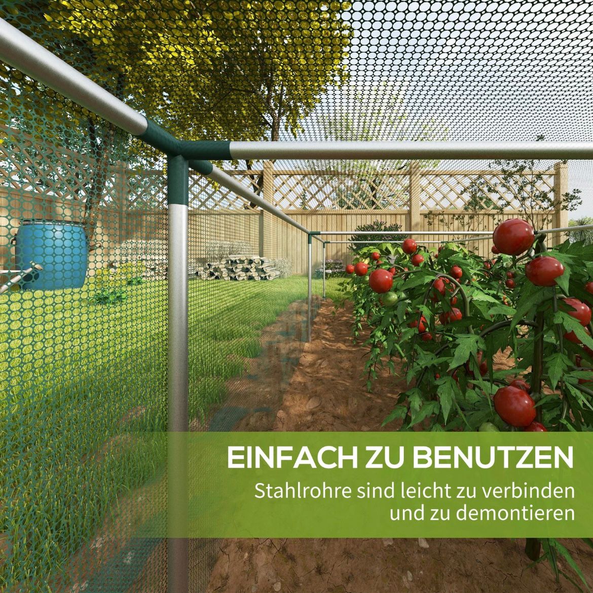 1,25x3,73m Gartennetz Pflanzenschutz Gartenzubehör Gartenzelt