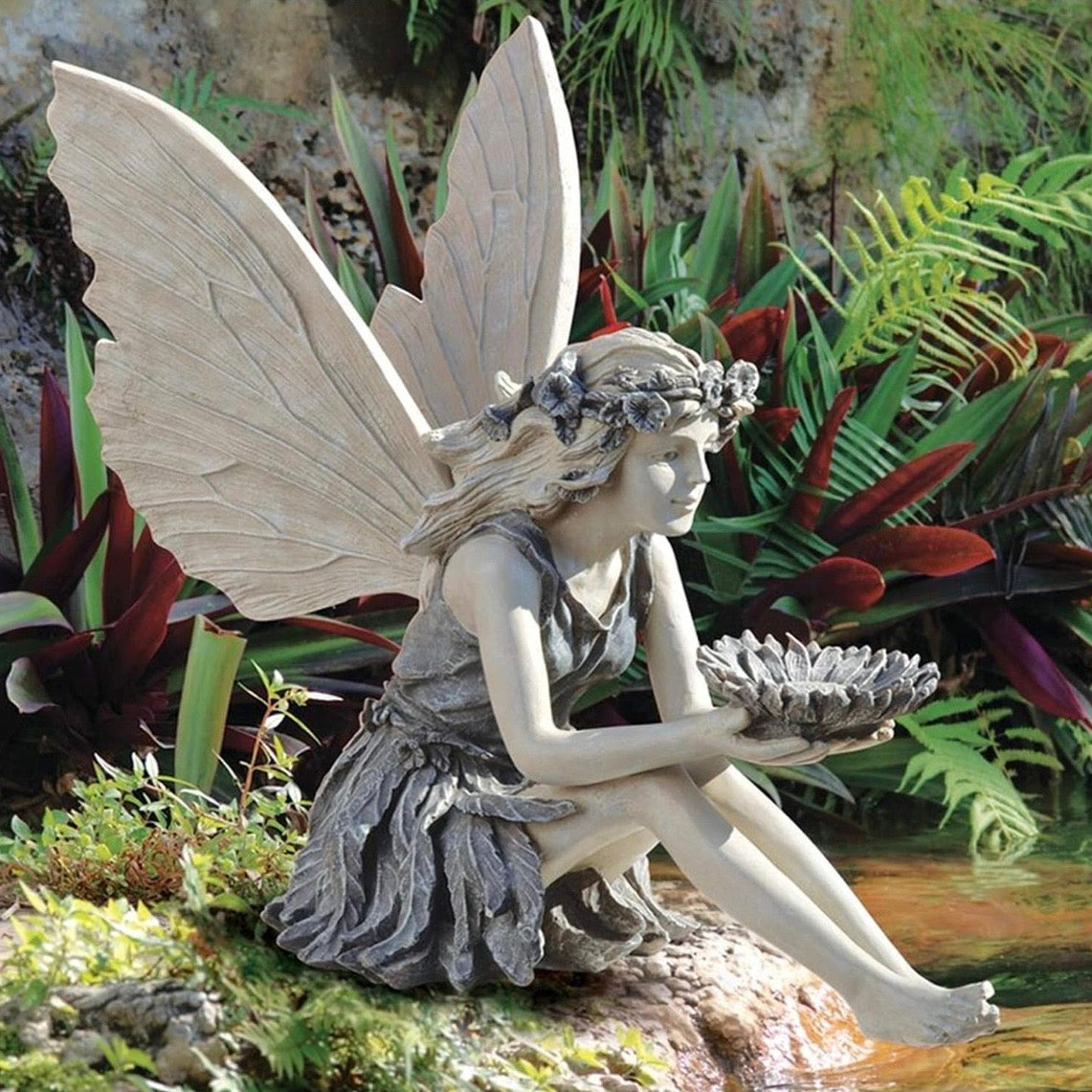 Gartendeko Gartenstatue Elf Statue Dekoration Garten