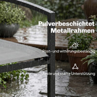 Gartenbank 2-Sitzer Metall Outdoor Sitzbank Gartensitz Garten