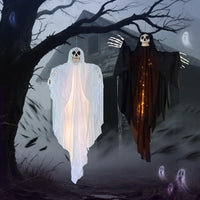 Halloween Deko Outdoor Skelett 2x LED Dekoration