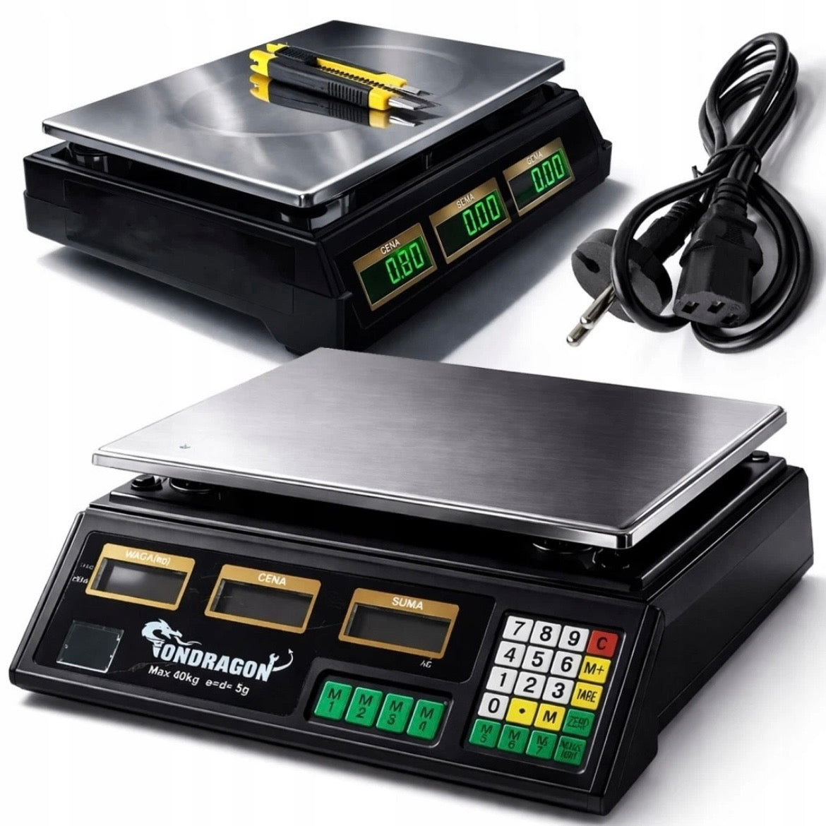 Elektronisch Ladenwaage 40kg Preisrechnend Digitalwaage