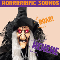 Halloween Animierte Sprechende Hexendeko 119,4cm