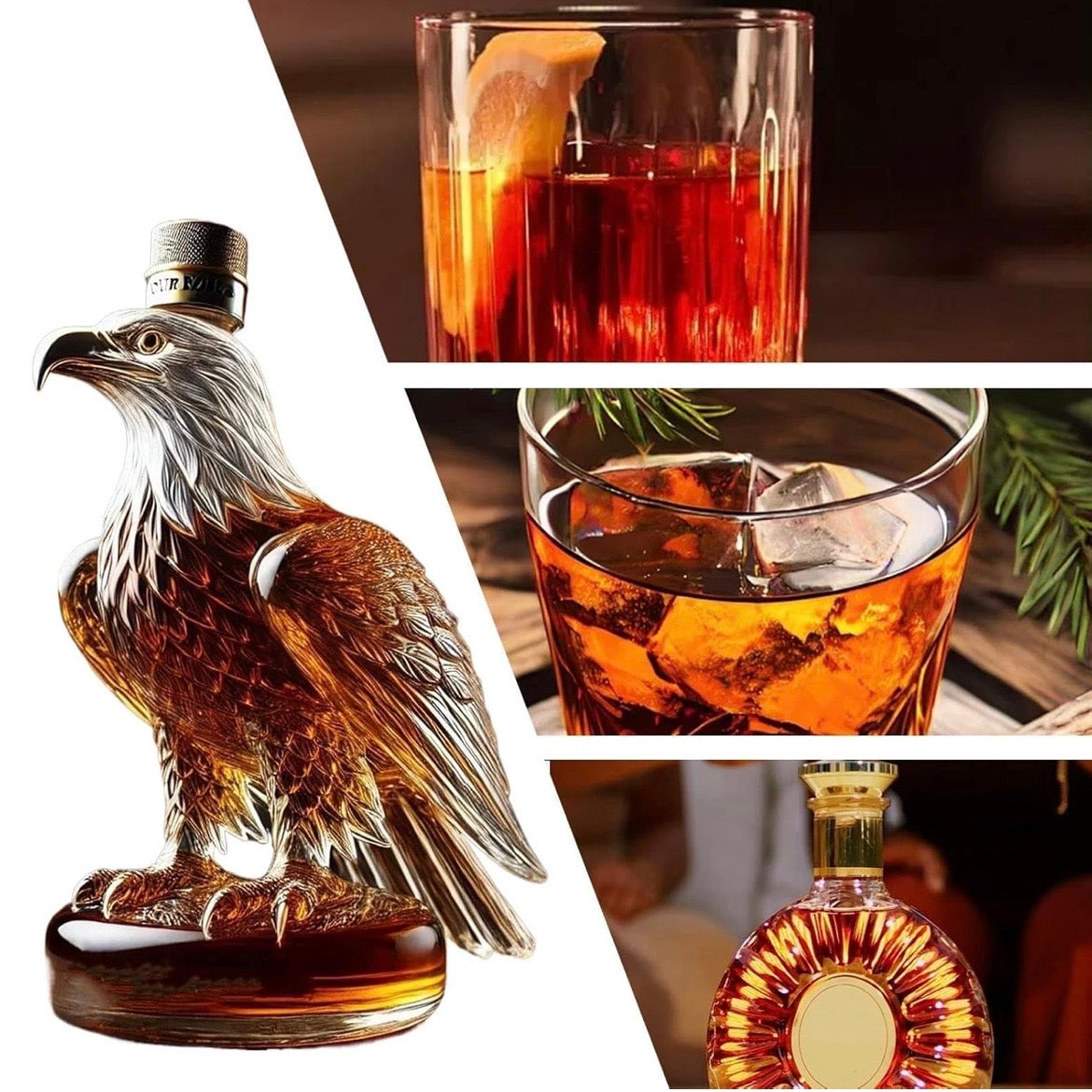 Whiskey Glas 19cm Karaffe Adler Deko
Flasche Dekoration