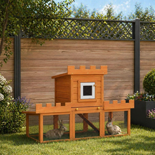 Kaninchenstall Holz Kleintierhaus Hasenstall Outdoor Tierstall