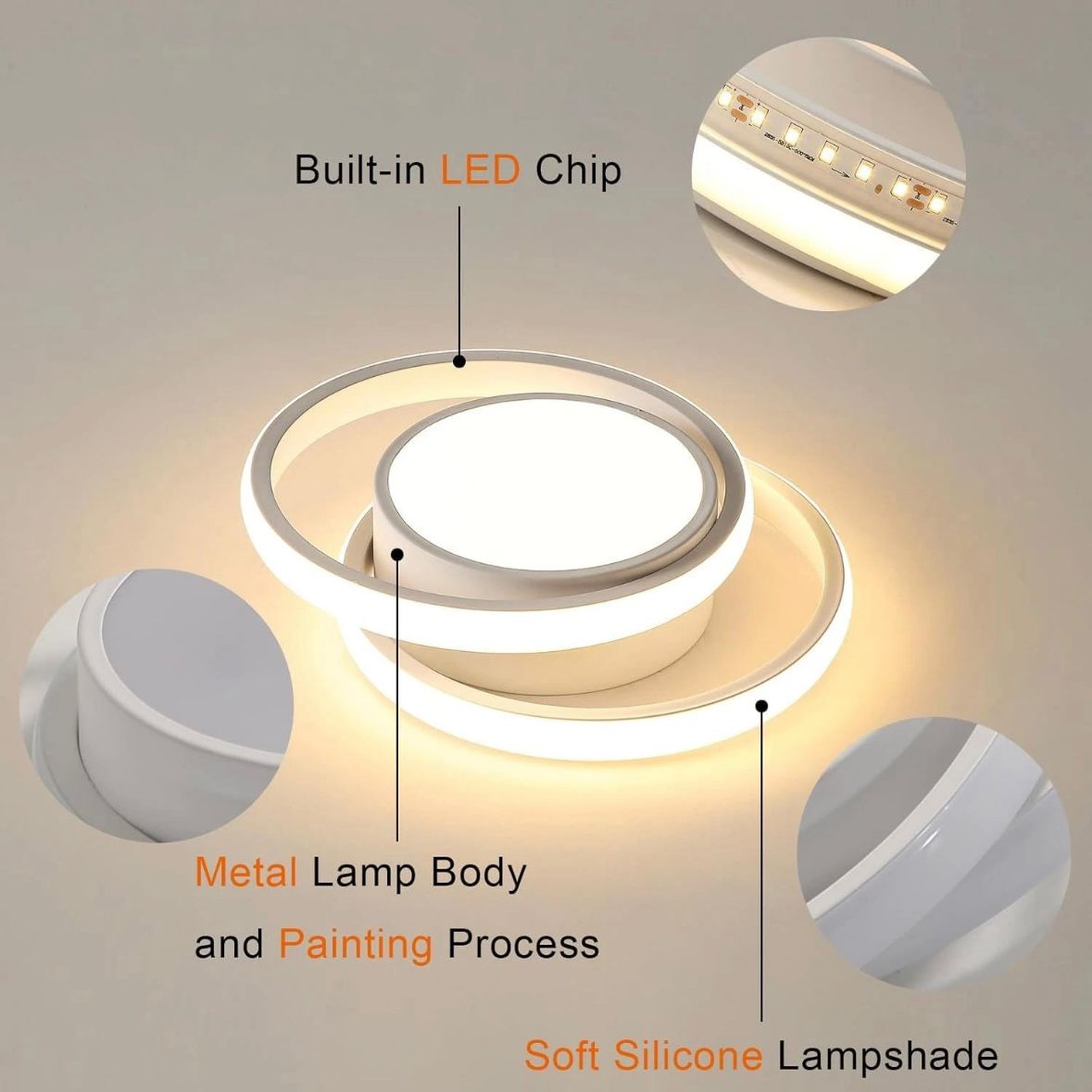 2x LED Deckenleuchte Deckenlampe Leuchte Treppenhaus