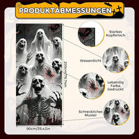 Halloween Türbanner Dekoration Skelettmotiv Geistermotiv Outdoor Deko