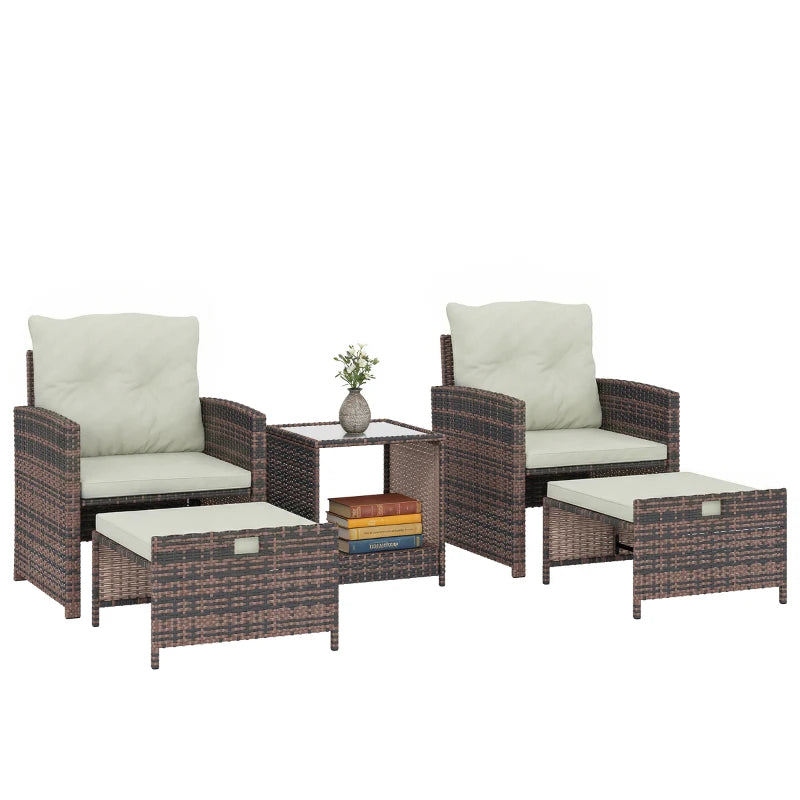 Gartenmöbelset Sitzgruppe 2er Sofa 2 Sessel Beistelltisch