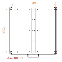 Futterraufe Schrägfressgitter 2x2m 12 Plätze Heuraufe Raufe