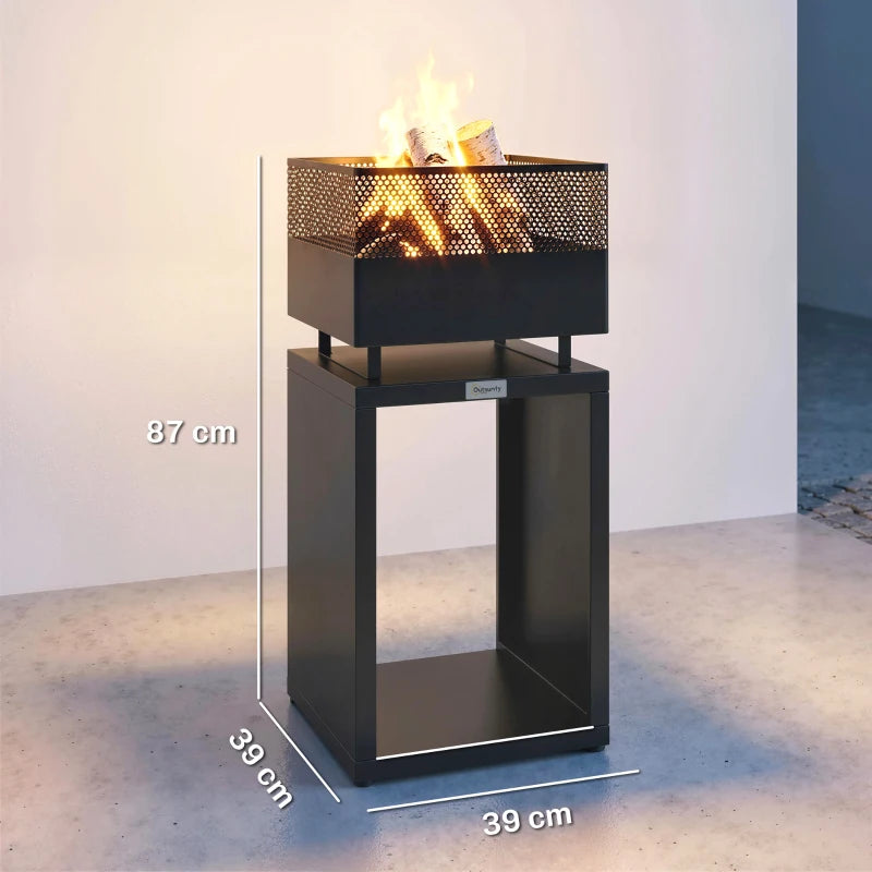 Feuerschale Feuerstelle Holzlager Heizen Outdoor