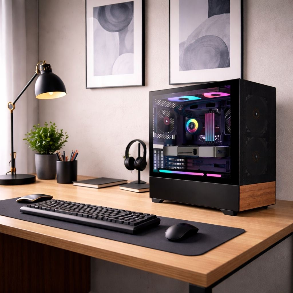 H3 ATX Gaming PC Gehäuse Temperglas Computer