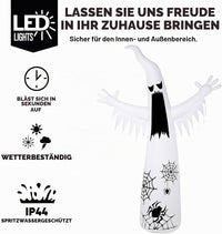 Halloween 3,6m Aufblasbarer Geist Außendekoration Beleuchtung 3-Farbig