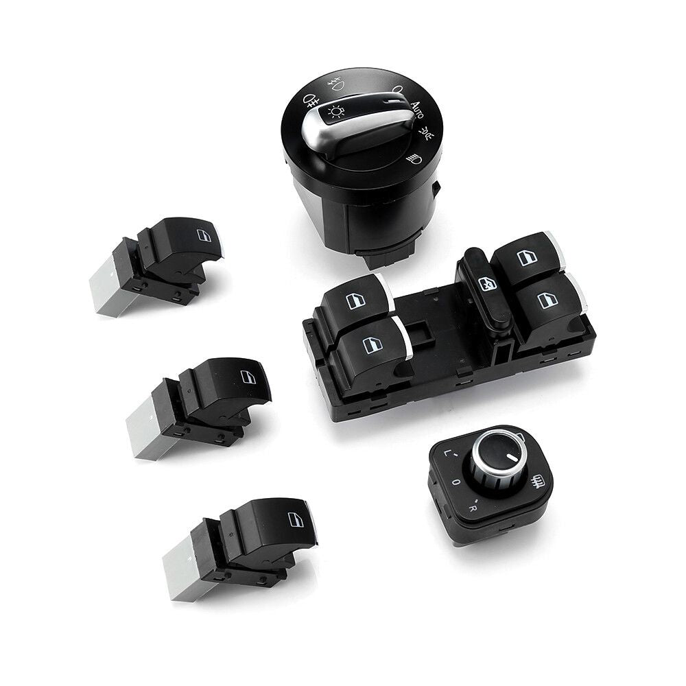 Fensterheber Lichtschalter Spiegelschalter Set 12V ABS Schalter