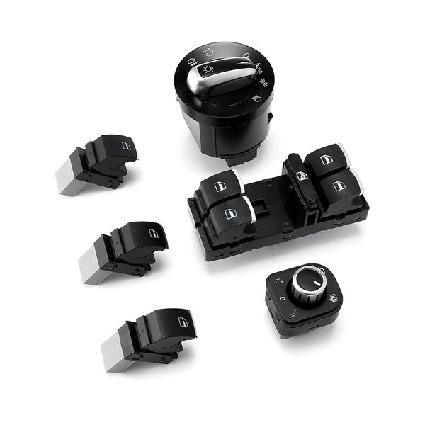 Fensterheber Lichtschalter Spiegelschalter Set 12V ABS Schalter